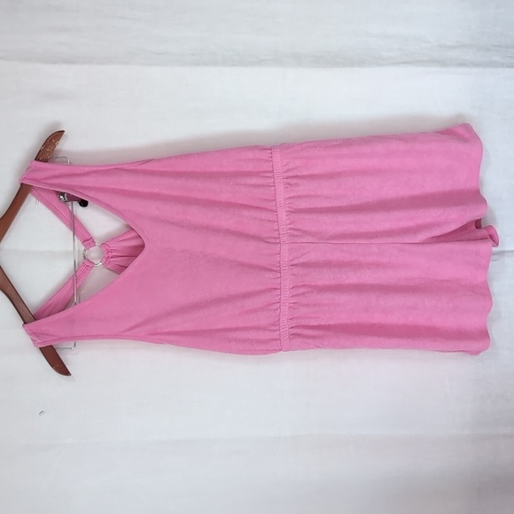 Derek Heart Pink Terry Shorts Romper Racerback Size Extra Large - Picture 1 of 3